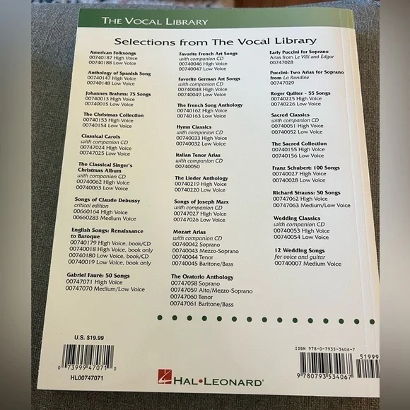 Hal Leonard Gabriel Faure High Voice Book - Picture 2 of 2